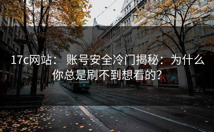17c网站： 账号安全冷门揭秘：为什么你总是刷不到想看的？